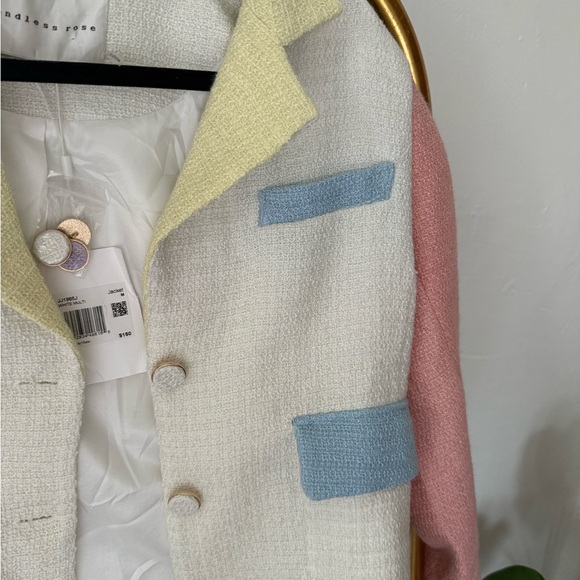 Endless Rose Pastel Tweed Blazer - Picture 5 of 6